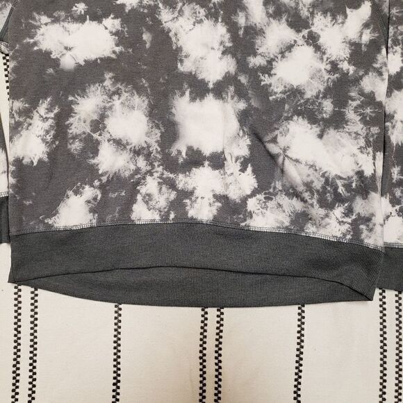 Grayson Threads L Womens Gray White Tie dye Long Sleeve Crewneck Sweatshirt M - Picture 4 of 8